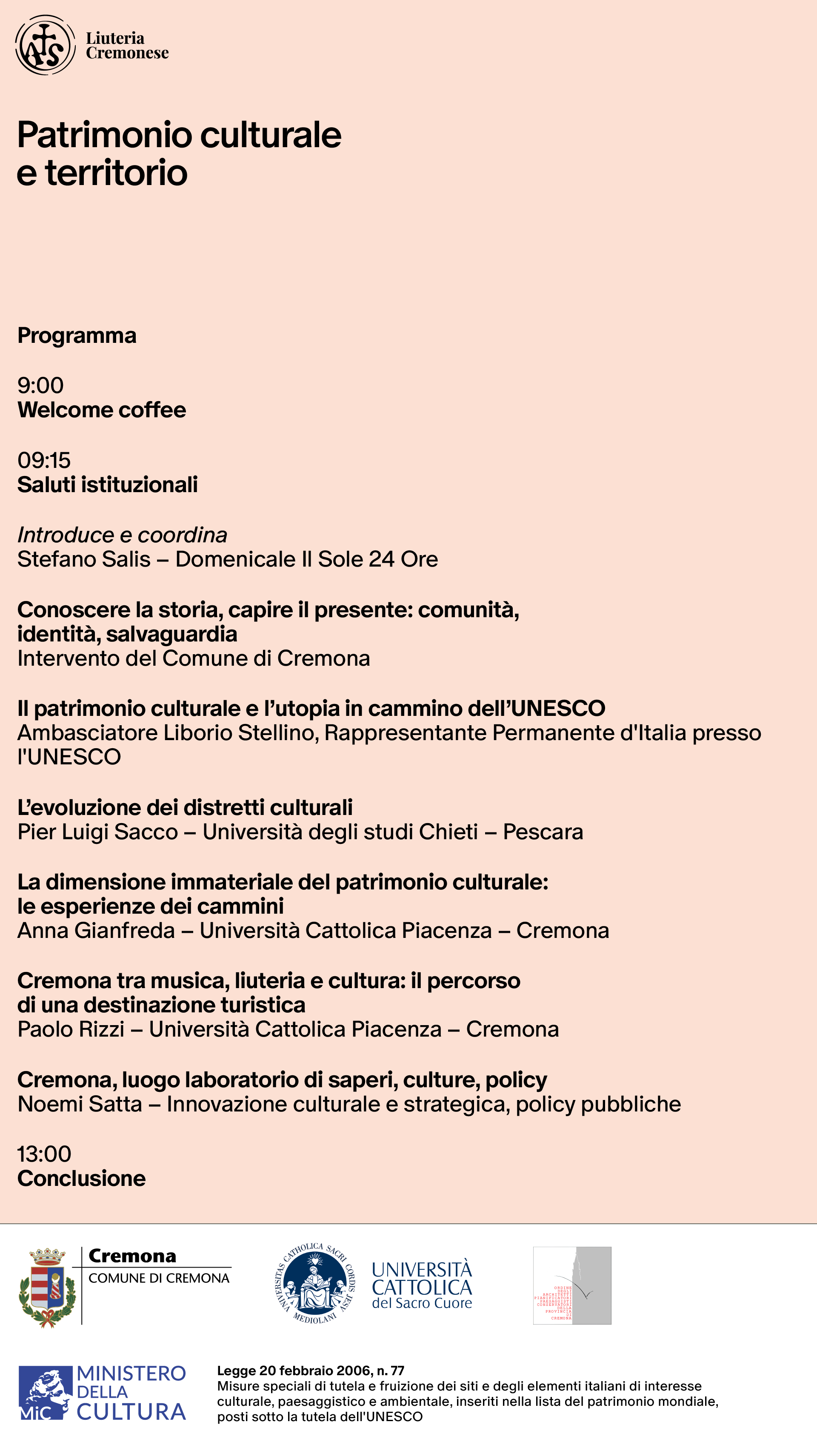 programma 9 maggio